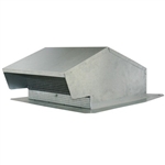 Flush mounted 10" galvanized metal roof cap