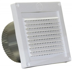 4" Fixed Louvered Fresh Air Intake with 3" tail
