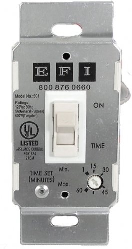 Fantech Efi Fan Delay Timer Switch, Bathroom Fan Timers Controls
