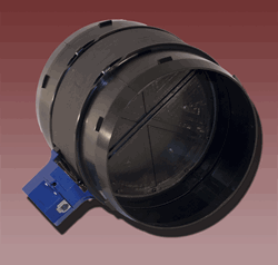 Round motorized damper for 12" ducting